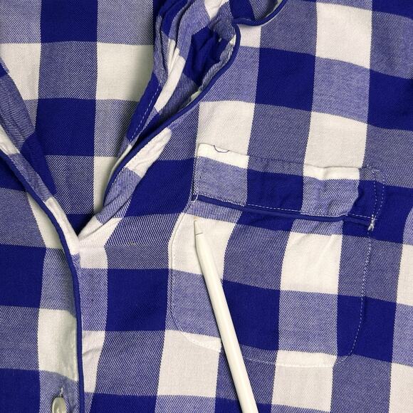 J Crew Flannel Shirt Womens Small Plaid Button Up Fall Layers Staple Capsule - Picture 4 of 8